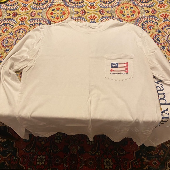 White Long Sleeve Vineyard Vines T-shirt. - Picture 3 of 3